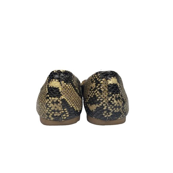 LUIZA BARCELOS Classic Python Embossed Pointed Toe Ballet Flats animal Print s 6 - Picture 10 of 13